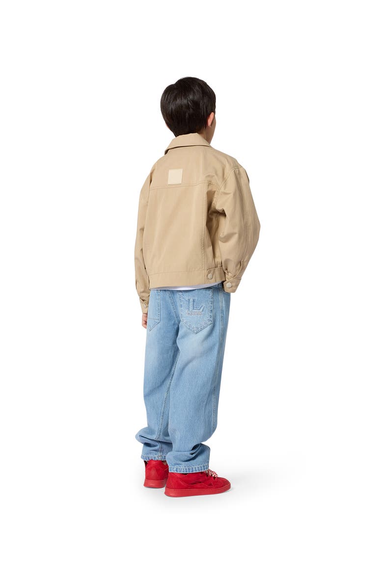 Kids Viscose Jacket With Logo, Alternate, color, Beige