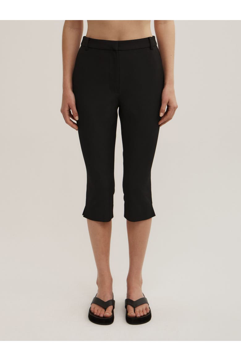 Slim Leg Capri Trousers, Main, color, Black
