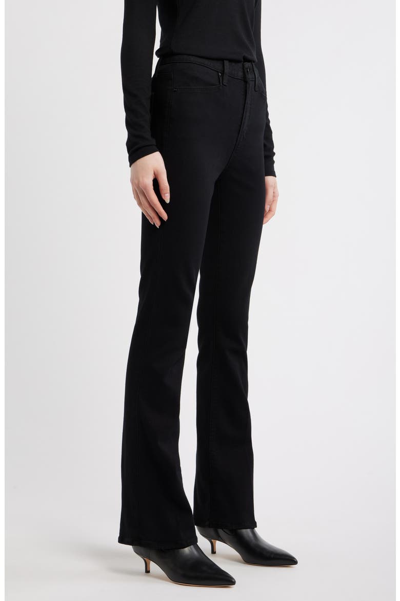 Laurel Canyon High Waist Bootcut Leg Jeans, Alternate, color, BLACK LACQUER