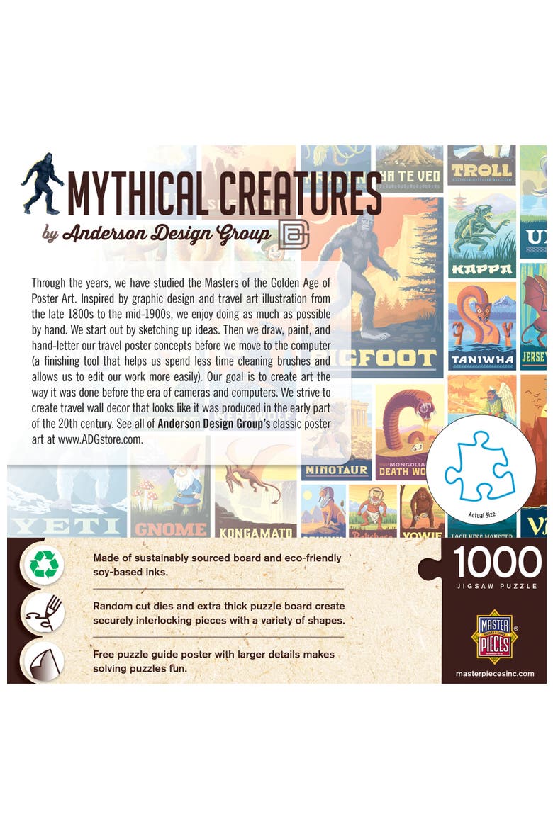 Mythical Creatures 1000 Piece Puzzle, Alternate, color, Multicolor