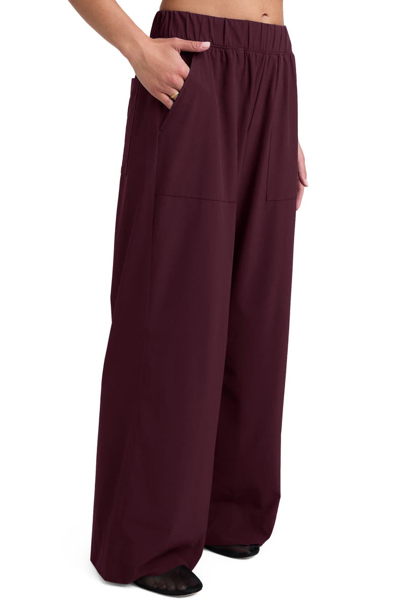 Beyond Yoga Wide Leg Utility Pants, Alternate, color, Black Cherry