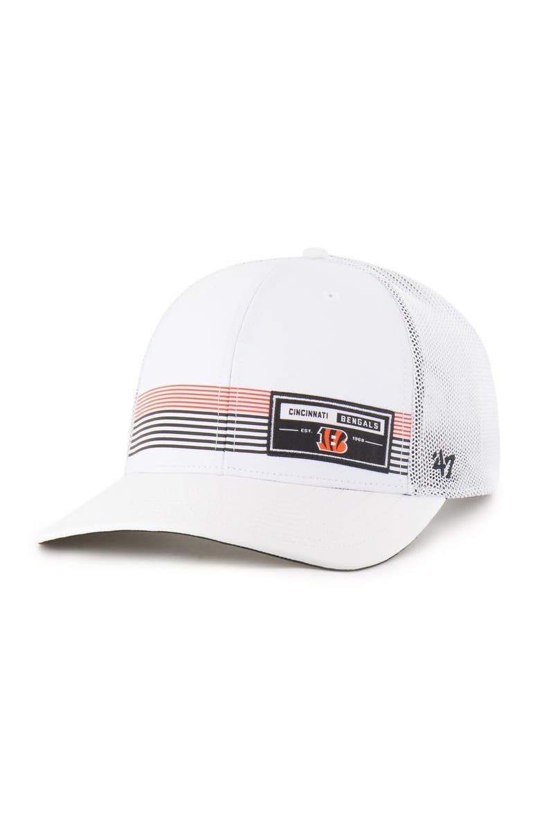 '47 Men's '47 White Cincinnati Bengals Rangefinder Trucker Adjustable Hat, Main, color, White