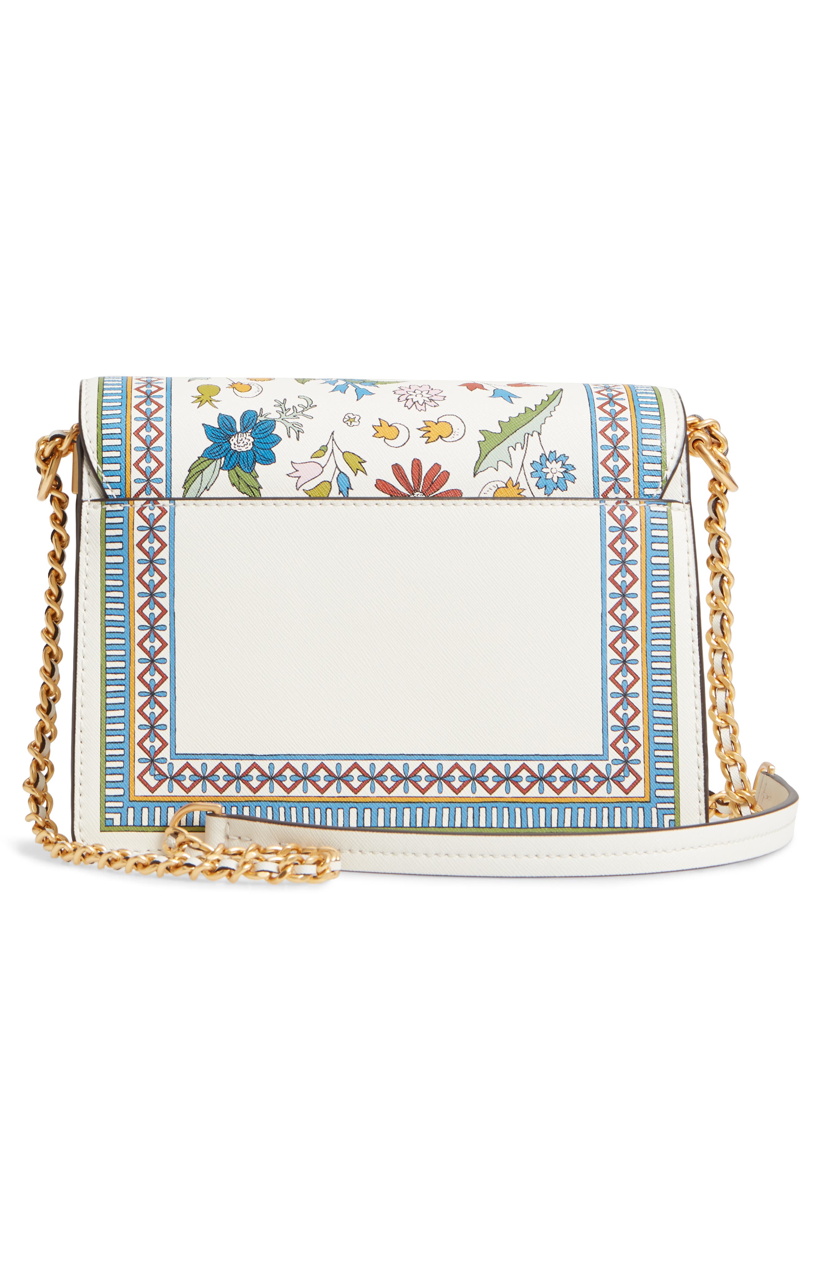 Tory Burch Robinson Floral Print Shoulder Bag, Alternate, color, 