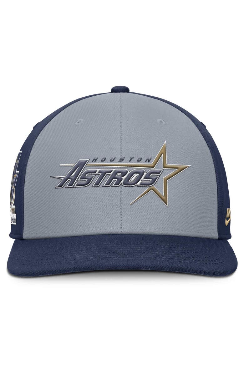 Nike Men's Nike Gray/Navy Houston Astros Pro Performance Snapback Hat, Alternate, color, Gray