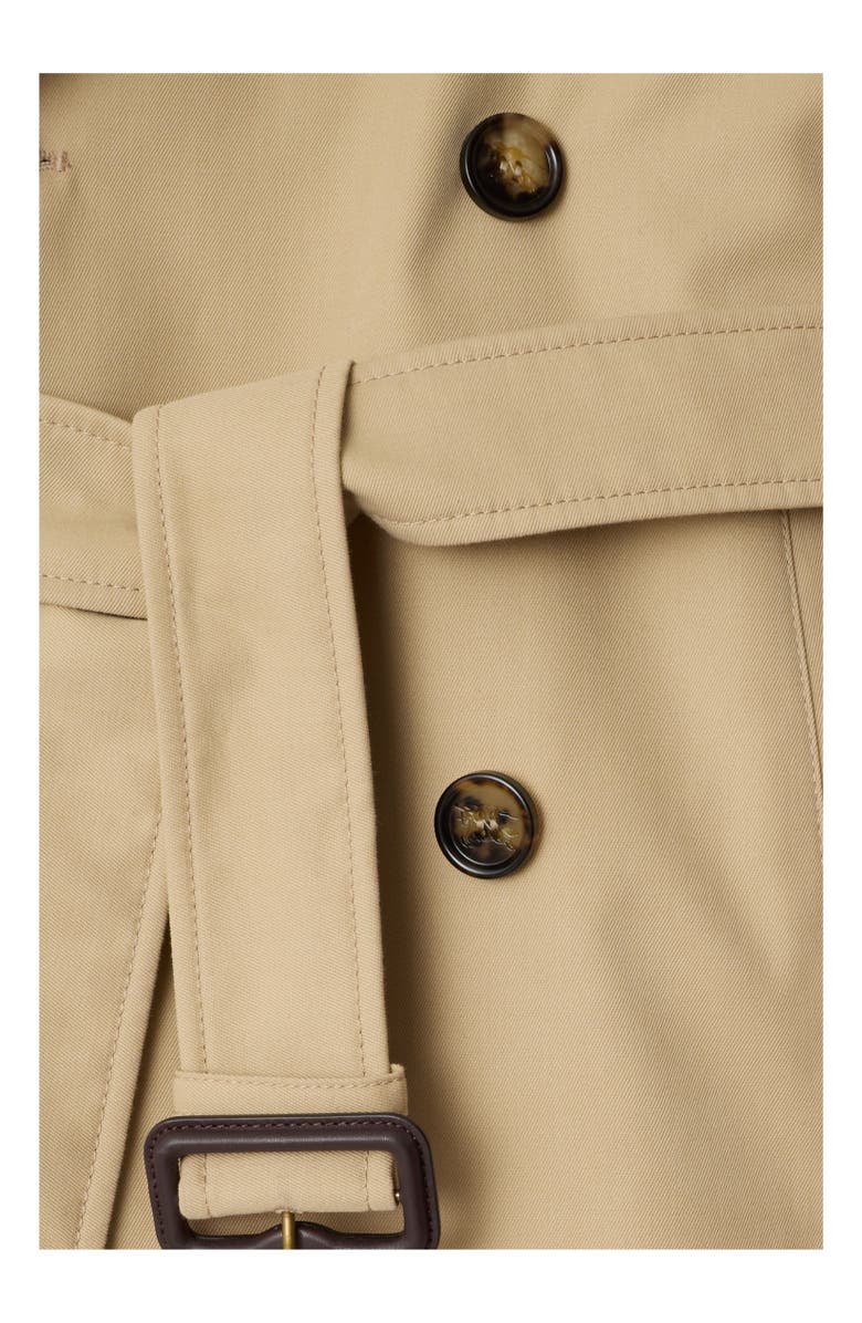 Burberry Cotton Blend Trench Jacket, Alternate, color, Beige