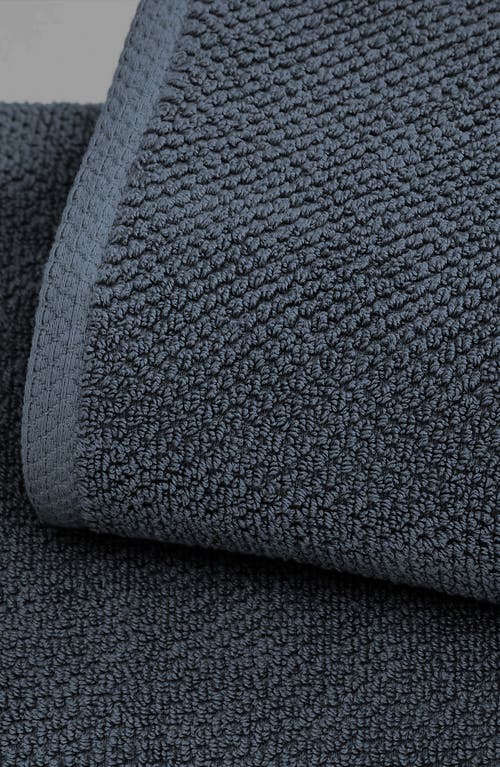 Woven & Weft Loop Textured 2-pack Bath Towels In Blue