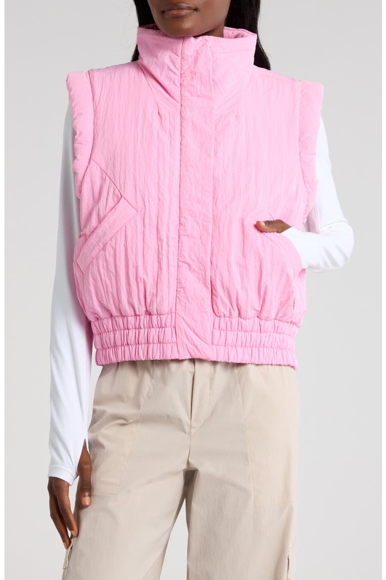 FP Movement Scrunch Time Puffer Vest, Alternate, color, PINK AURA