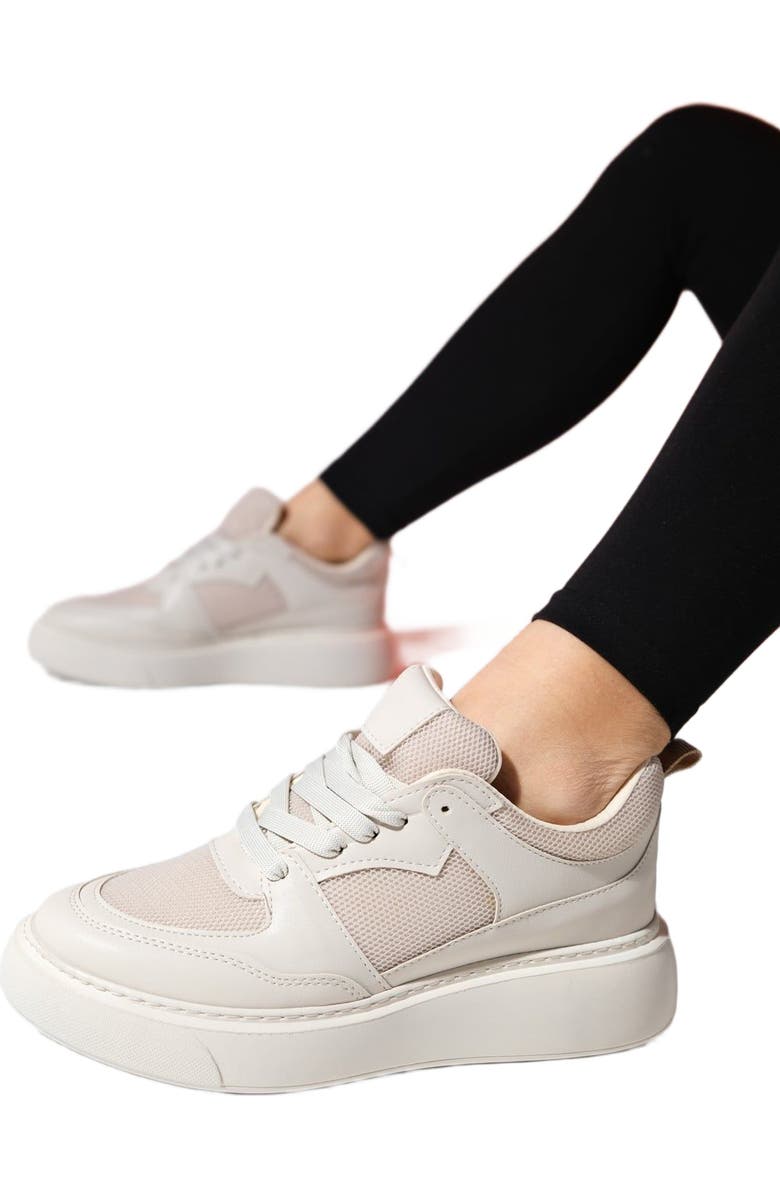 Forever & Always Shoes Ingrid Platform Sneakers, Alternate, color, Beige