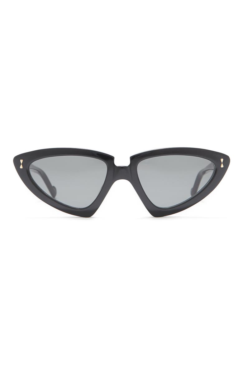Verona 53mm Cat Eye Sunglasses, Main, color, BLACK / GREEN MONO