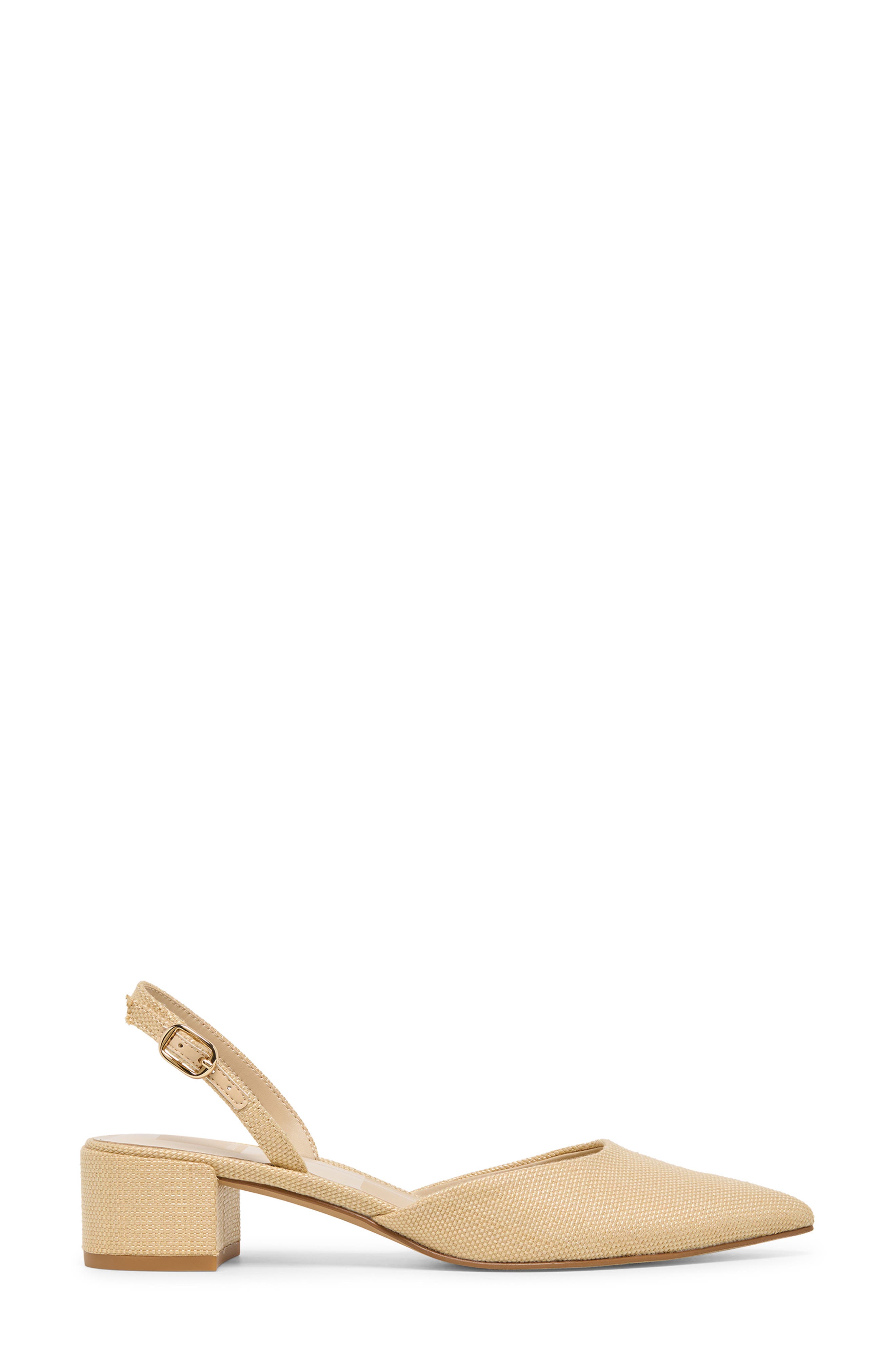 Carel Pointed Toe Slingback Pump, Alternate, color, NATURAL RAFFIA