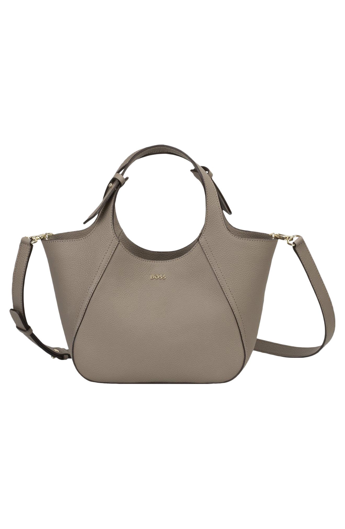 Small Lenah Leather Tote, Alternate, color, OPEN BROWN