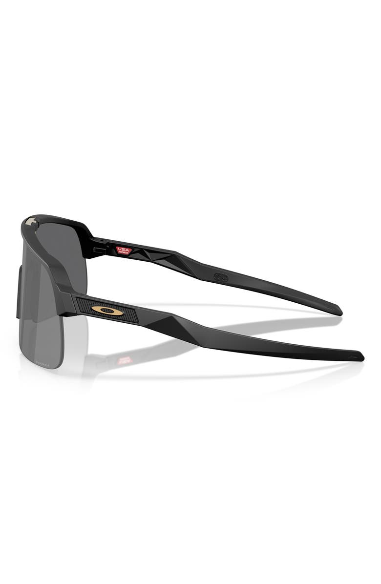 Oakley Sutro Lite 134mm Prizm<sup>™</sup> Wrap Shield Sunglasses, Alternate, color, Matte Black / Prizm Black