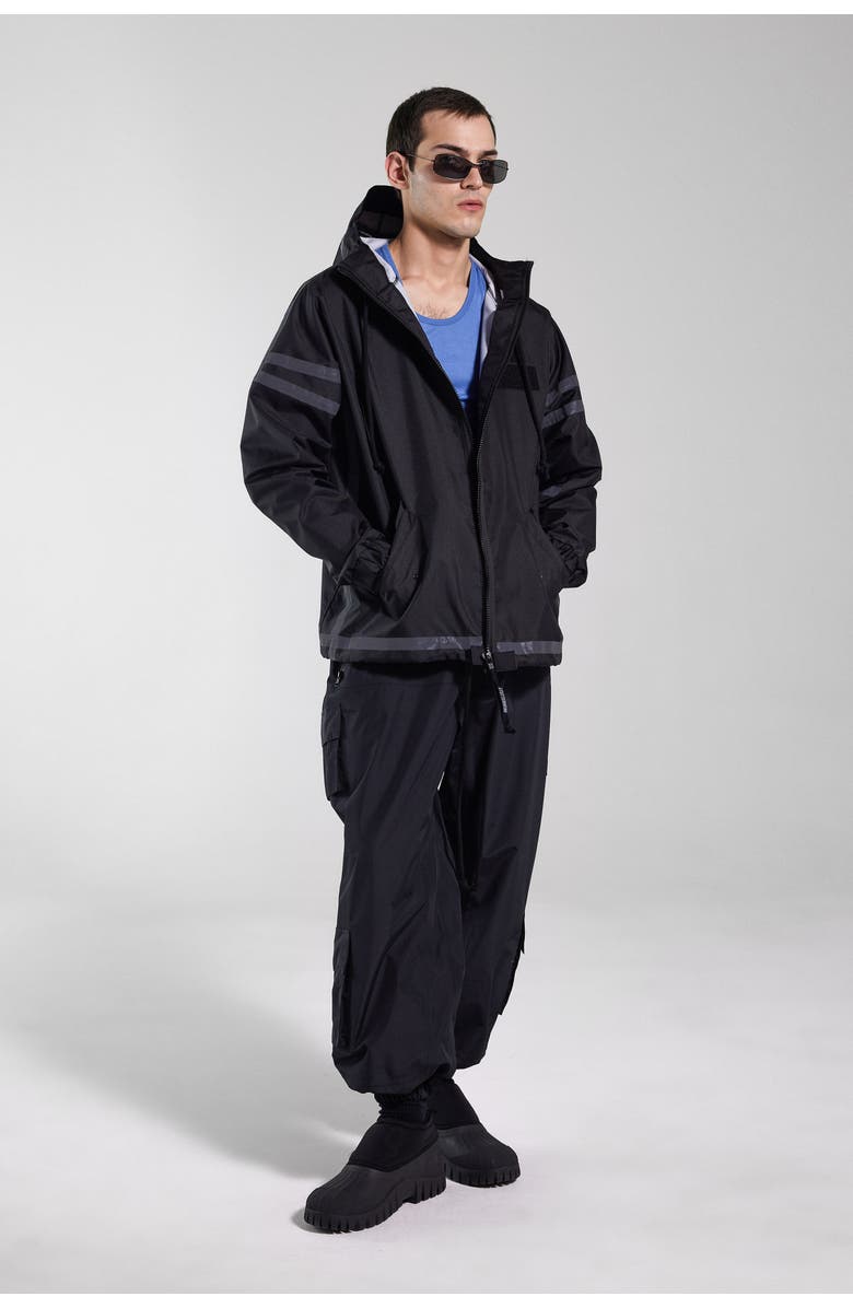 Stutterheim Forsa Full Zip Hooded Jacket, Alternate, color, Black