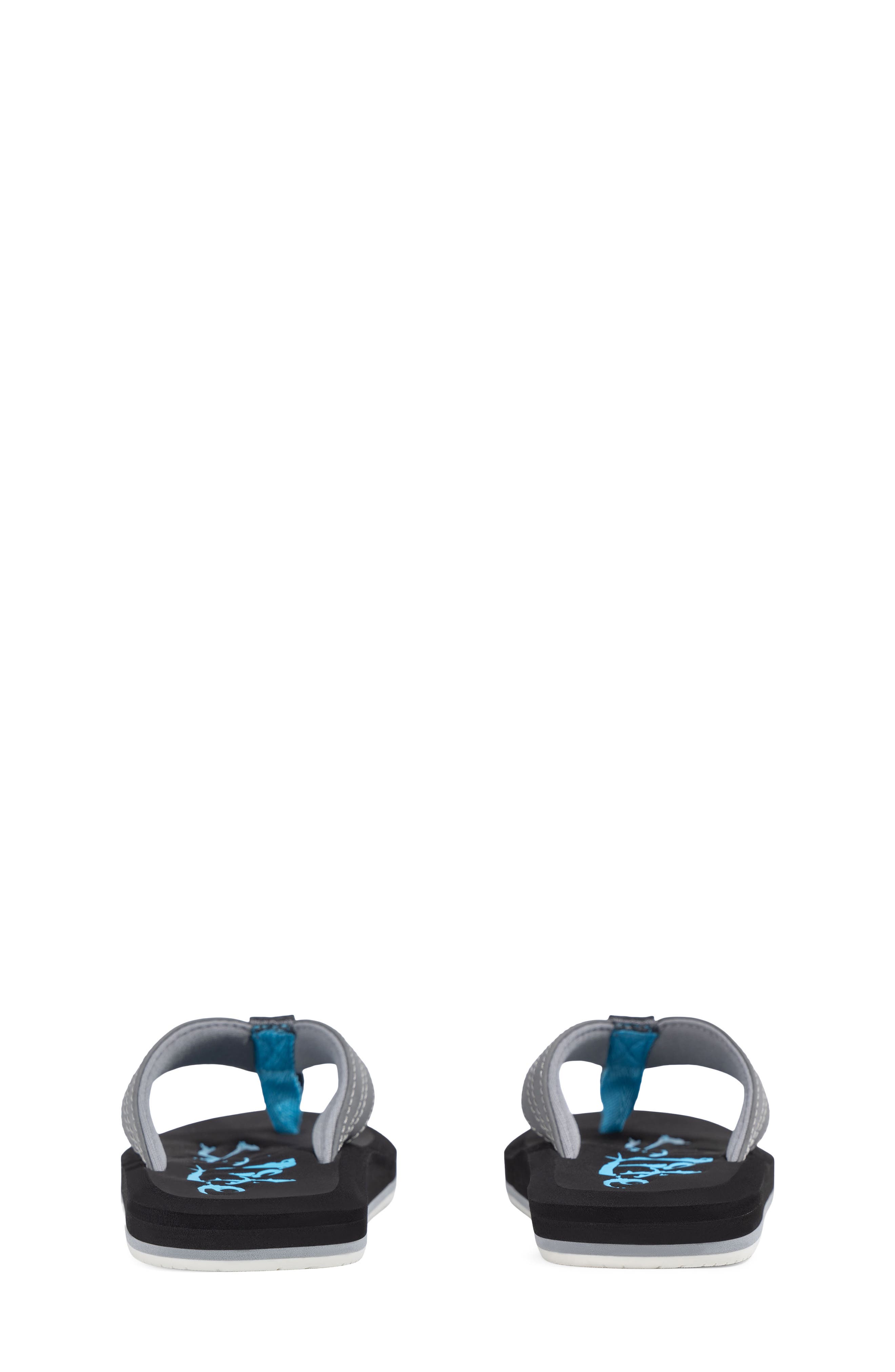 Salt Life Kids' The Skiff Flip Flop, Alternate, color, Charcoal