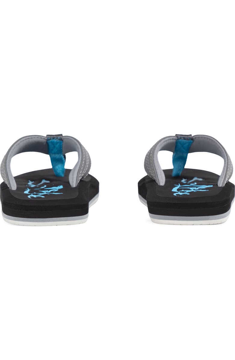 Salt Life Kids' The Skiff Flip Flop, Alternate, color, Charcoal
