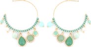 Panacea Mutli Stone Hoop Earrings