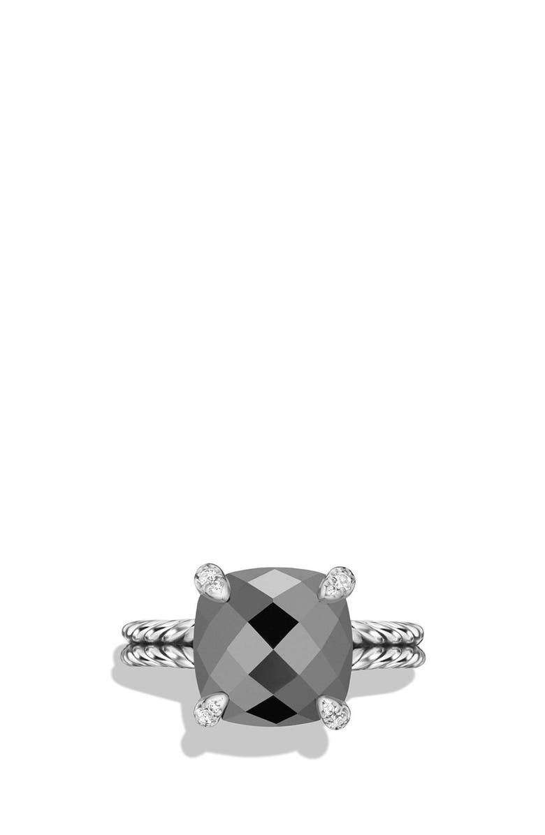 David Yurman Châtelaine Ring with Semiprecious Stone & Diamonds, Alternate, color, 