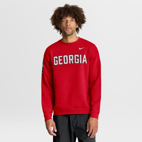 Men's Nike Red Georgia Bulldogs 2026 Sideline Club Sweatshirt