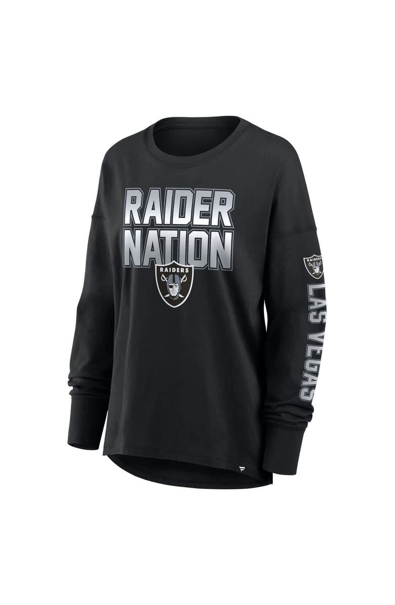 FANATICS Women's Fanatics Black Las Vegas Raiders Hometown Legacy Long Sleeve T-Shirt, Alternate, color, Black