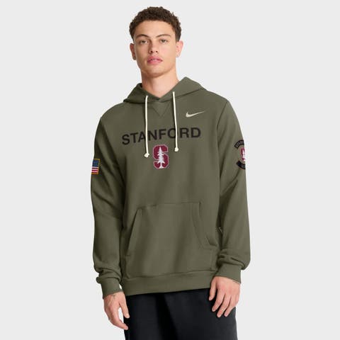 Men's Nike Olive Stanford Cardinal 2025 Military Appreciation Performance Pullover Hoodie