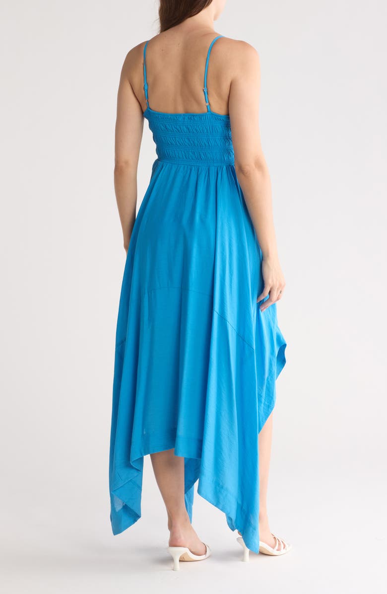 Blu Pepper Handkerchief Hem Slipdress, Alternate, color, Blue