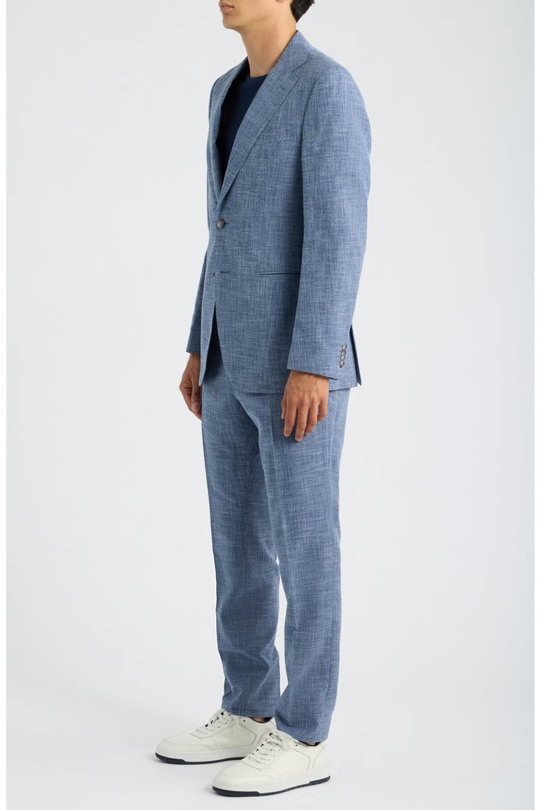 Huge Cotton & Virgin Wool Suit, Alternate, color, NAVY