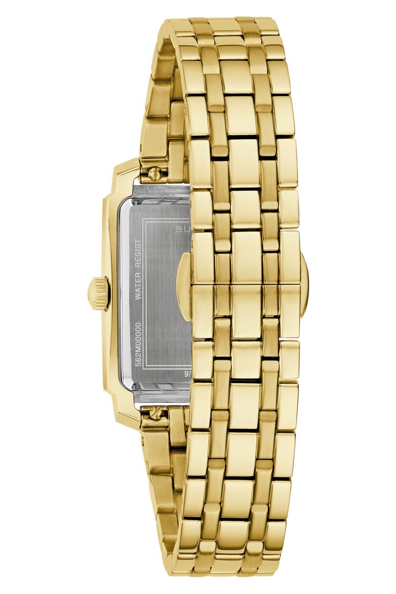 Sutton Rectangular Bracelet Watch, 25mm x 37mm, Alternate, color, GOLD-TONE