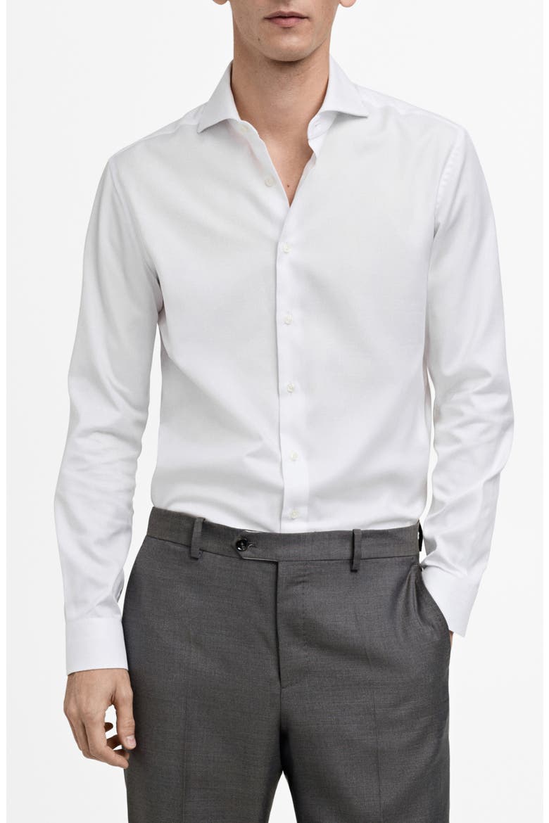 Slim Fit Button-Up Shirt, Main, color, WHITE