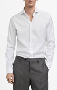 MANGO Slim Fit Button-Up Shirt