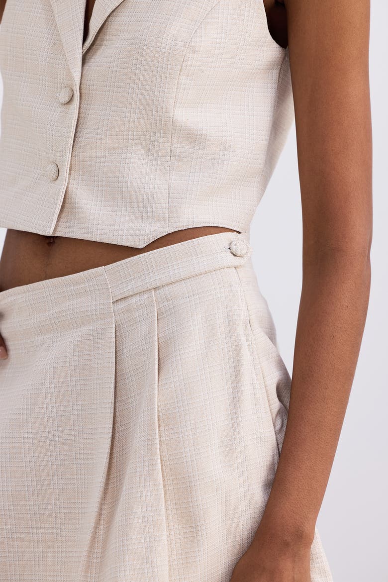 Cotton Tweed Skorts, Alternate, color, Chestnut Twist