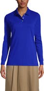 Lands' End School Uniform  Long Sleeve Interlock Polo Shirt