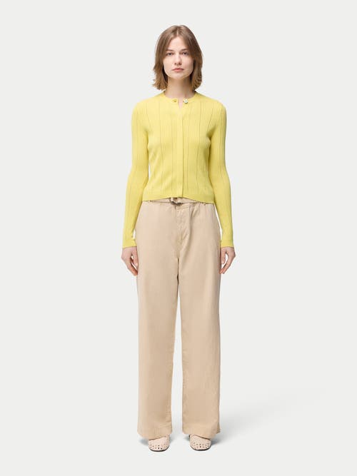 Gobi Mongolian Cashmere Hidden Button-front Cashmere Silk Cardigan