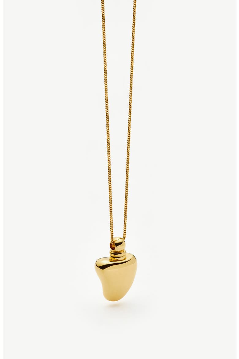 Message in a Bottle Heart Pendant Necklace, Alternate, color, GOLD