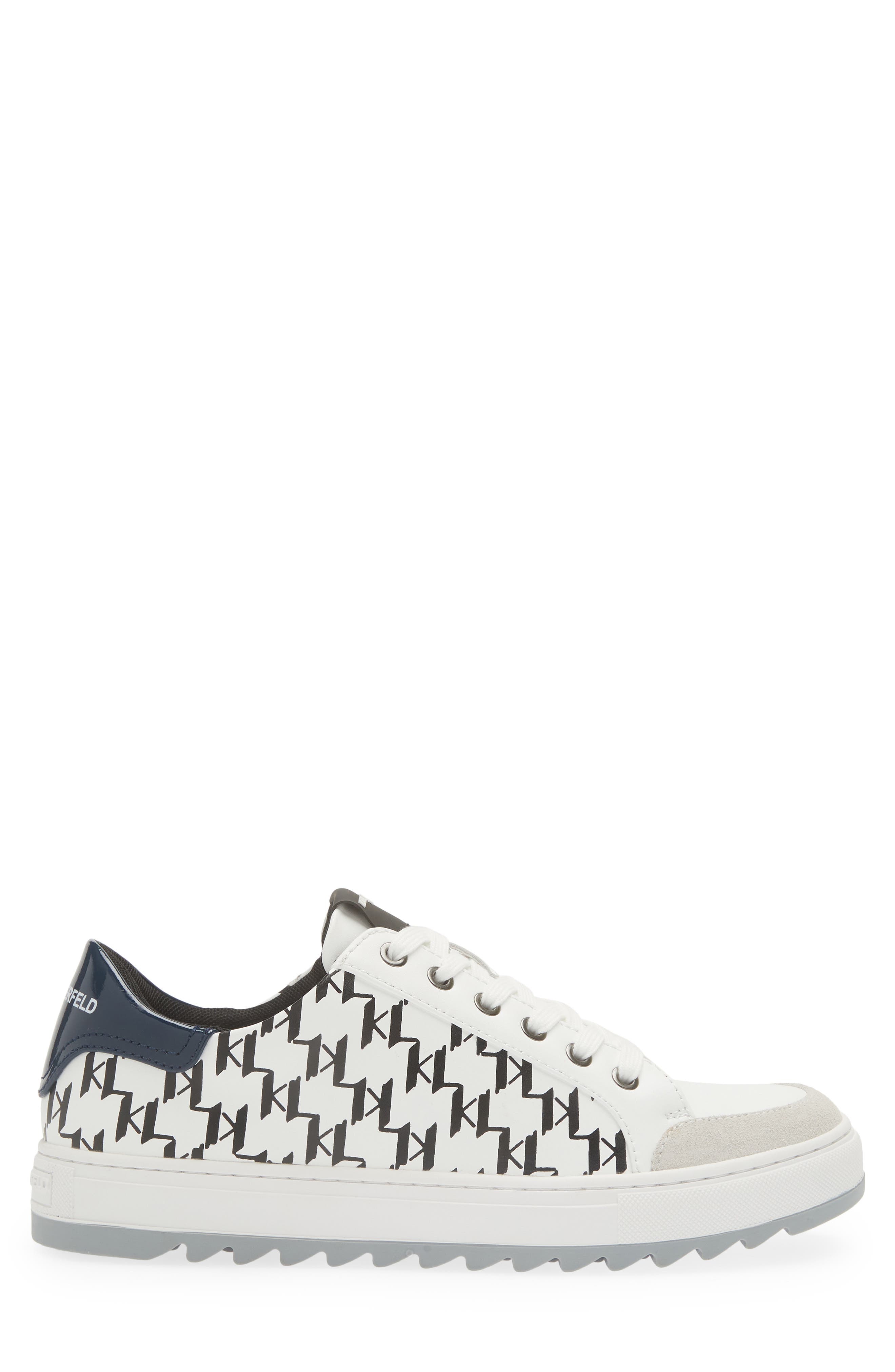KARL LAGERFELD PARIS Logo Sawtooth Sneaker, Alternate, color, 