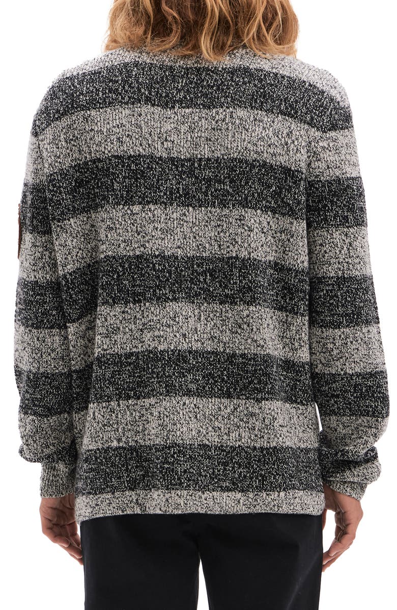 VAYDER Renato Stripe Wool Blend Rugby Polo Sweater, Alternate, color, White Pepper