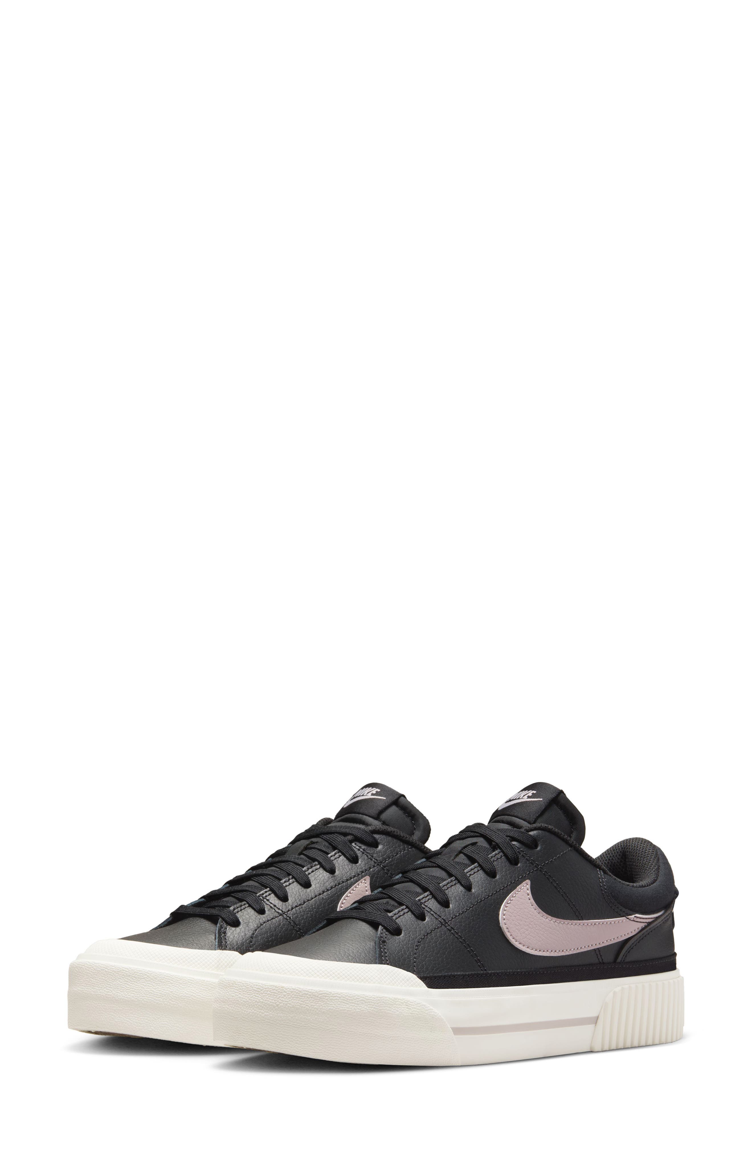 Nike Court Legacy Lift Platform Sneaker, Main, color, Black/ Violet/ Sail
