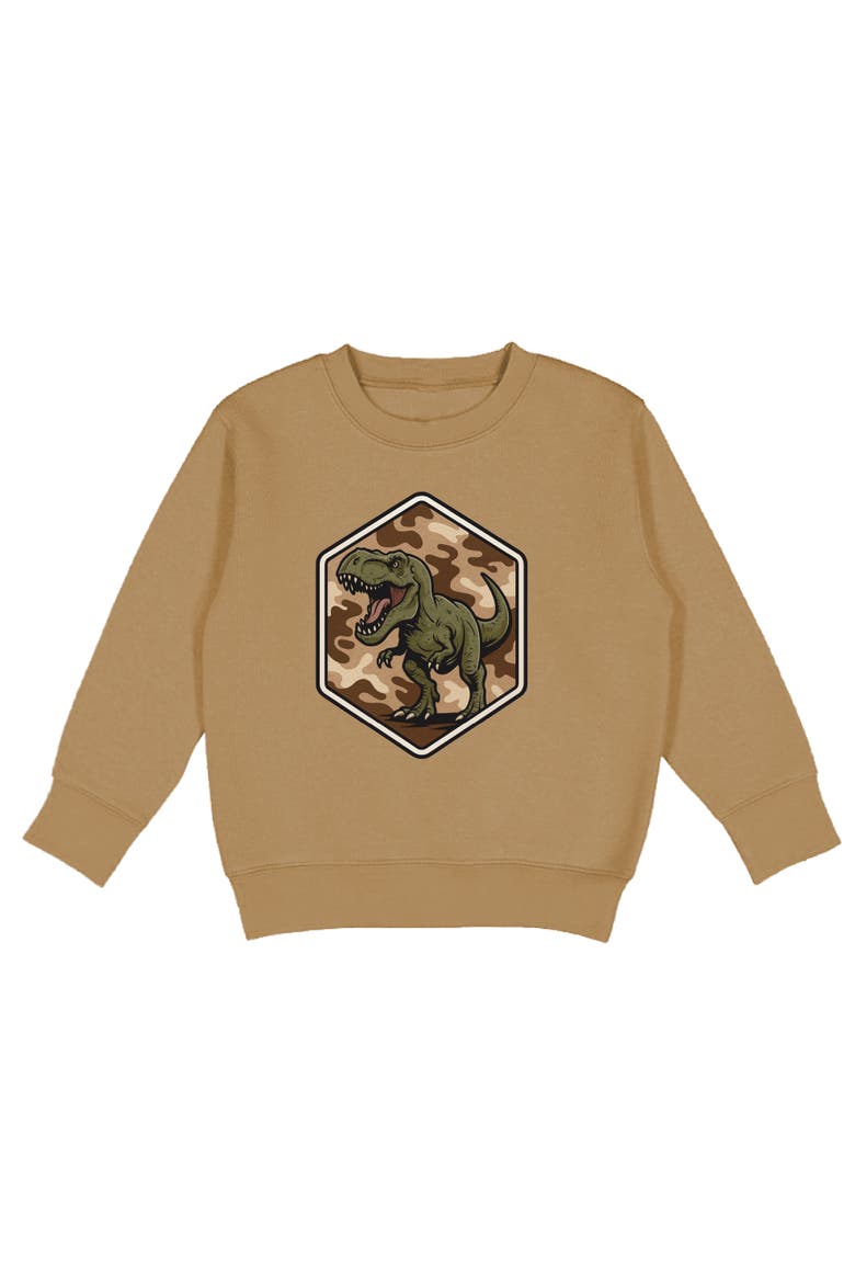 Camo Rawr Sweatshirt, Main, color, Mocha