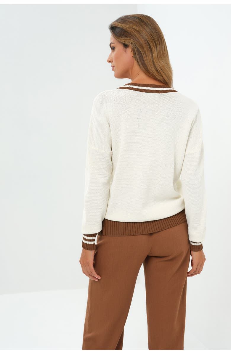 Anatomie Esperanza Sweater, Alternate, color, Ivory/Brunette
