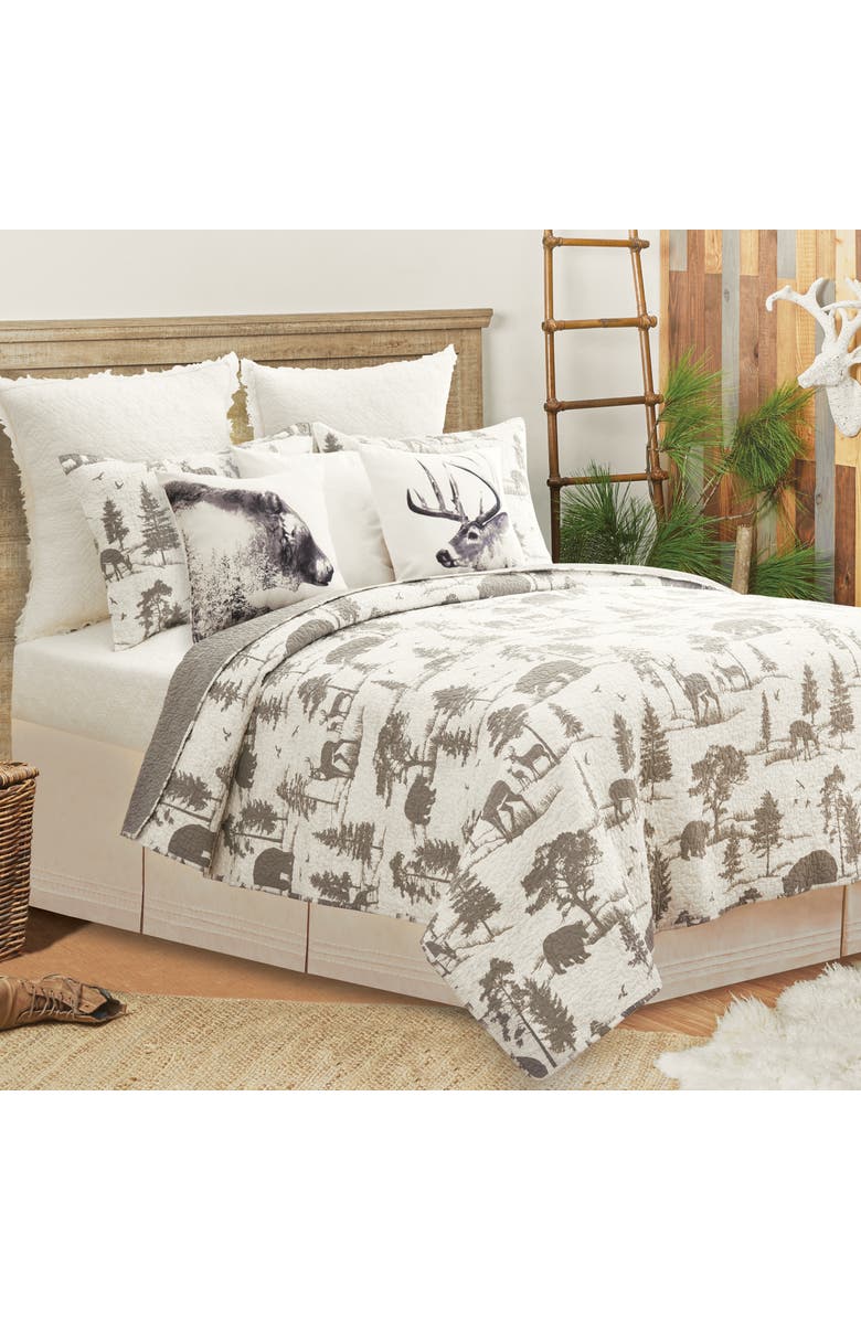 C&F Home Henderson Hideaway Cotton Quilt Set - Reversible and Machine Washable, Main, color, Beige