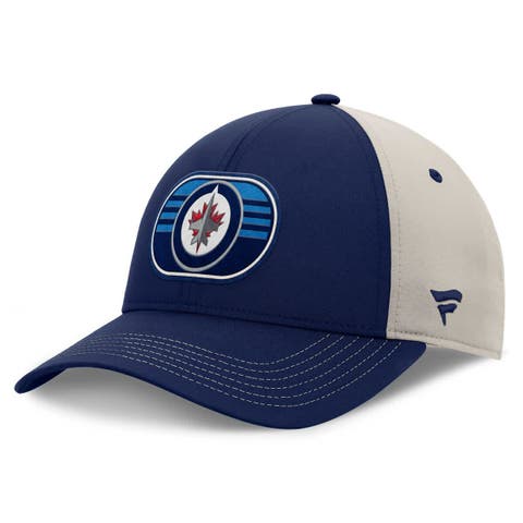 Men's  Fanatics  Navy/Gray Winnipeg Jets 2025 Stanley Cup Playoffs Locker Room Trucker Adjustable Hat