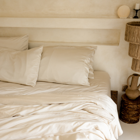 Organic Natural Sateen Fitted Sheet