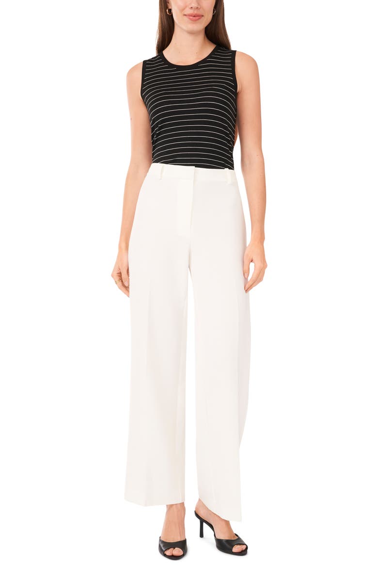 Halogen<sup>®</sup> Back Keyhole Tank, Alternate, color, Black/White Mini Stripe