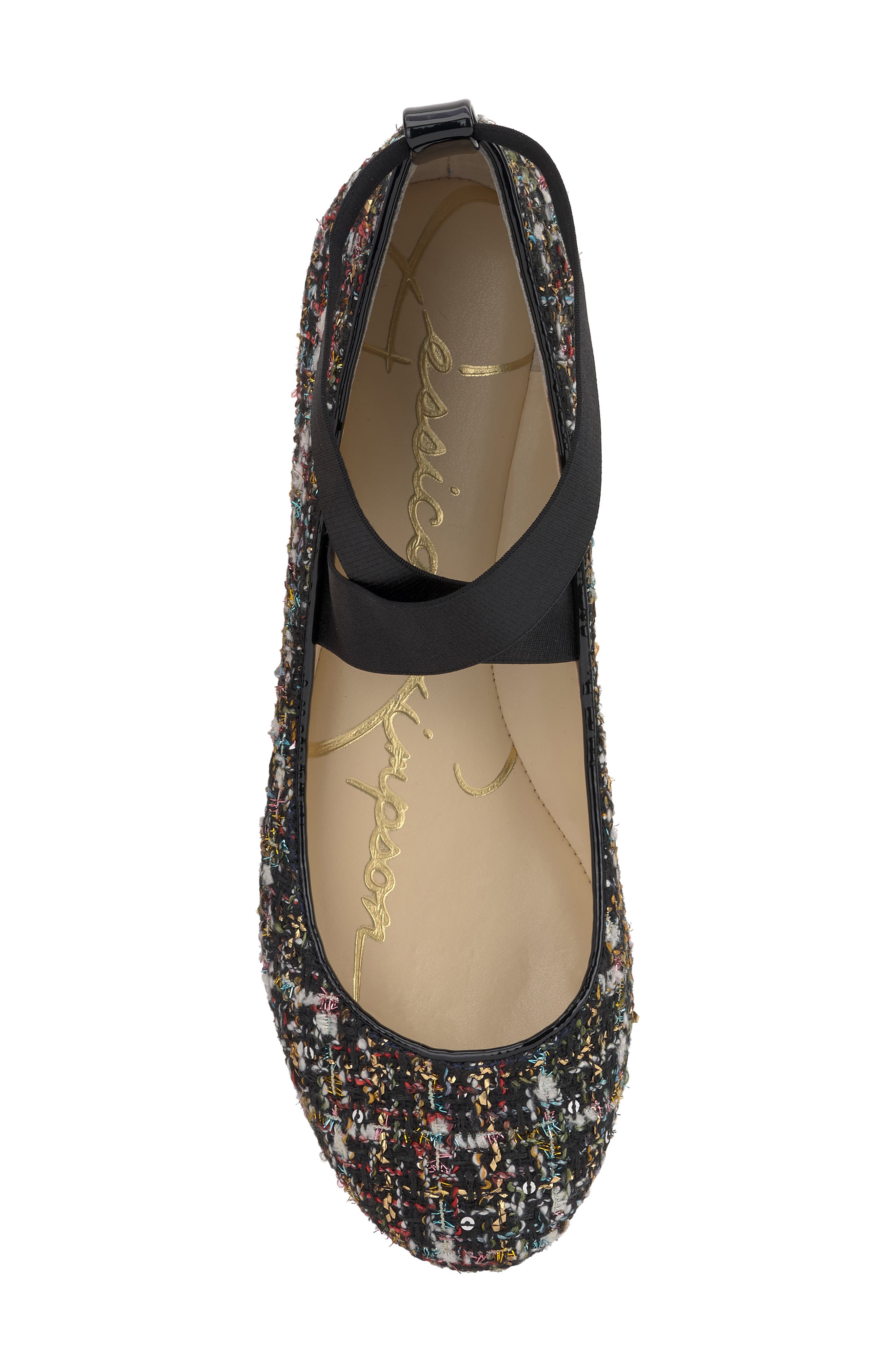 Jessica Simpson Manday Ankle Strap Ballet Flat, Alternate, color, Black