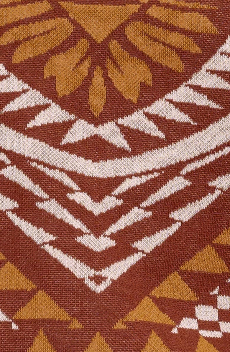 FLYING TOMATO Geometric Balloon Sleeve Sweater, Alternate, color, Brown