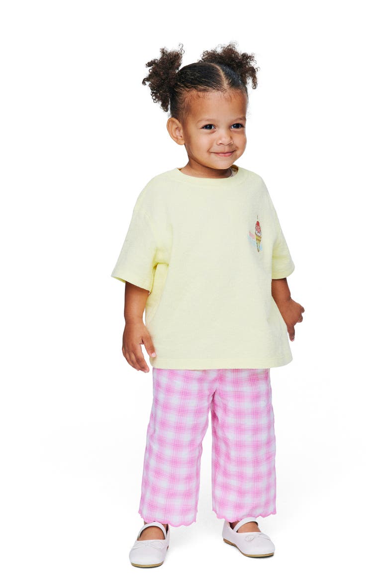 Issy Summer Pant, Alternate, color, Strawberry Milk Check