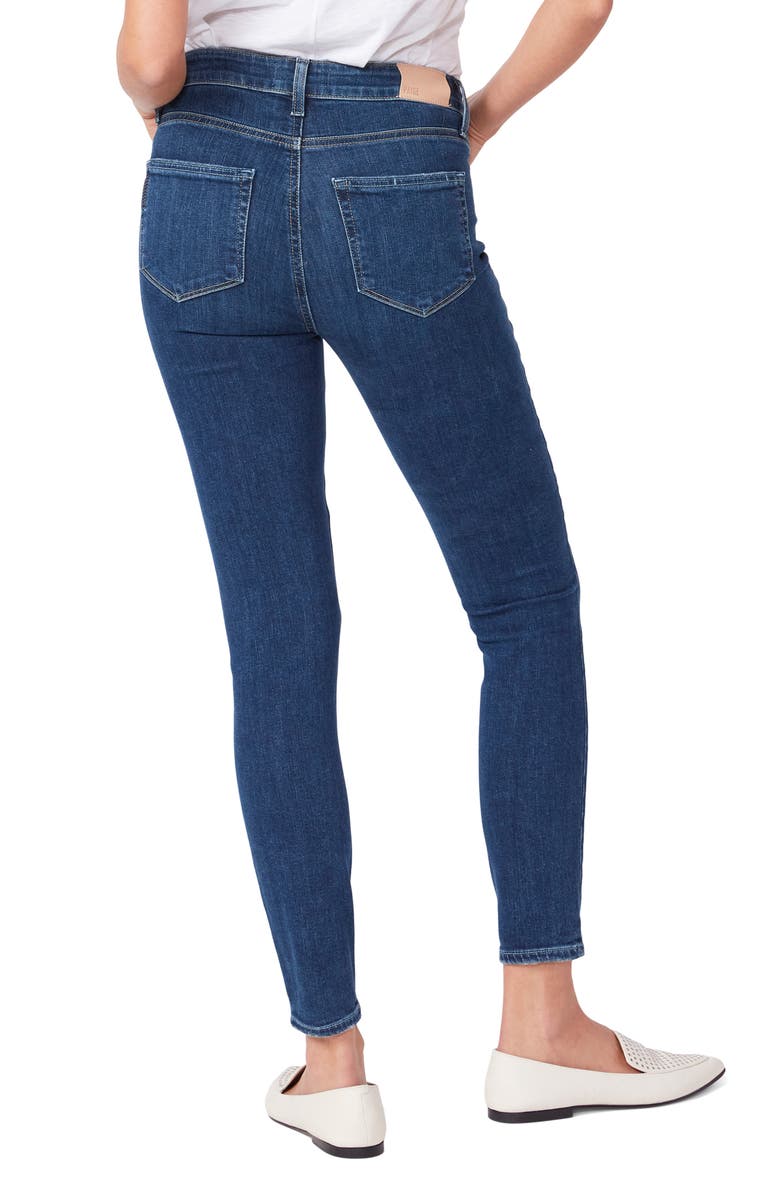 PAIGE Hoxton Ripped High Waist Ankle Skinny Jeans, Alternate, color, Direction Destructed
