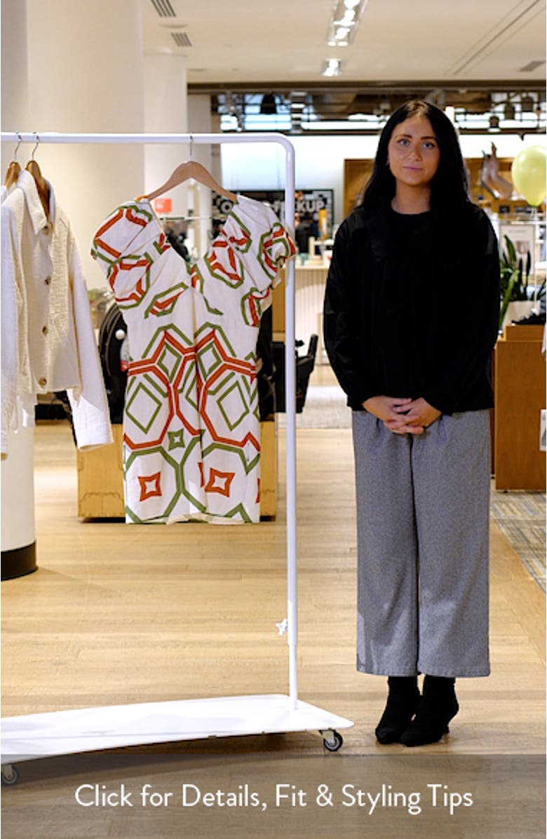 Winona Geo Print Linen Blend Minidress, sales video thumbnail