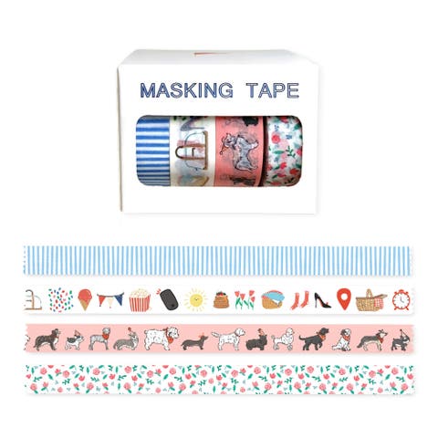 Pink Everyday Masking Tape - 4ct Rolls, Assorted