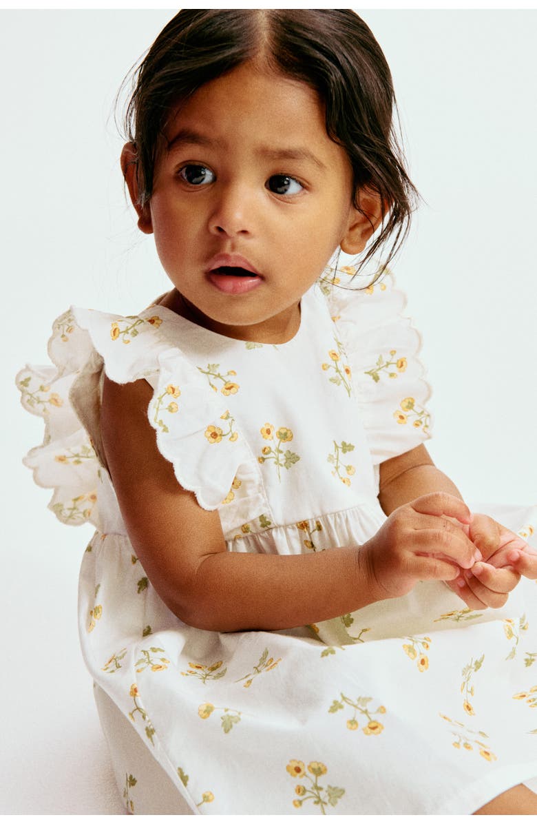 H&M Cotton Dress, Alternate, color, White/Floral