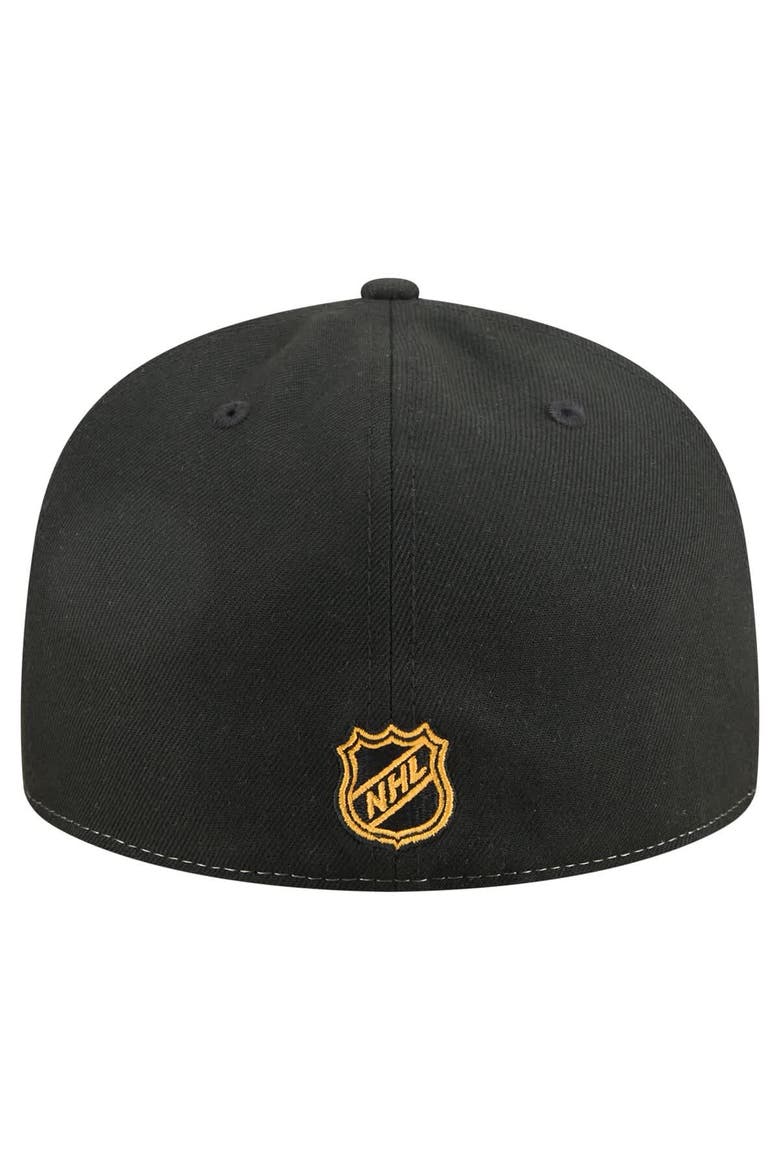 Men's New Era White/Black Boston Bruins Repeat Two-Tone 59FIFTY Fitted Hat, Alternate, color, White
